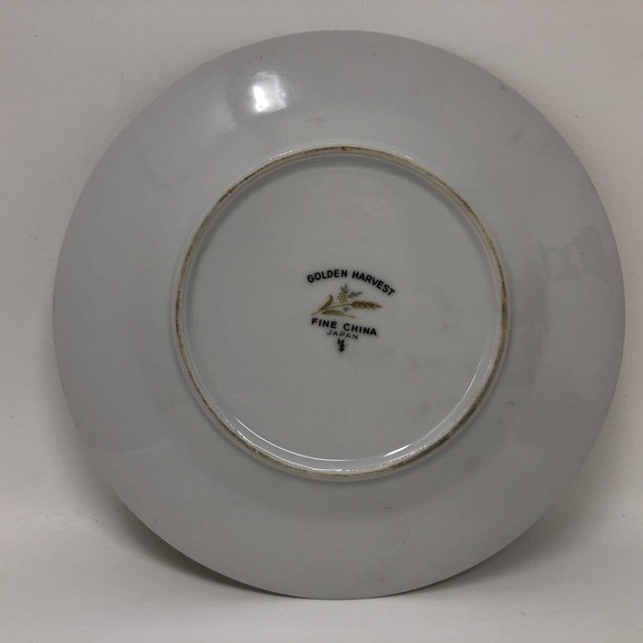 Golden Harvest Wheat Design Plates Set of 4 Bread Roll Appetizer Dessert 6 3/8" - Picture 3 of 5